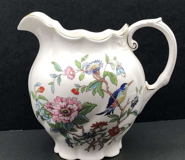 Aynsley Pembroke Floral And Bird Pitcher Made in England