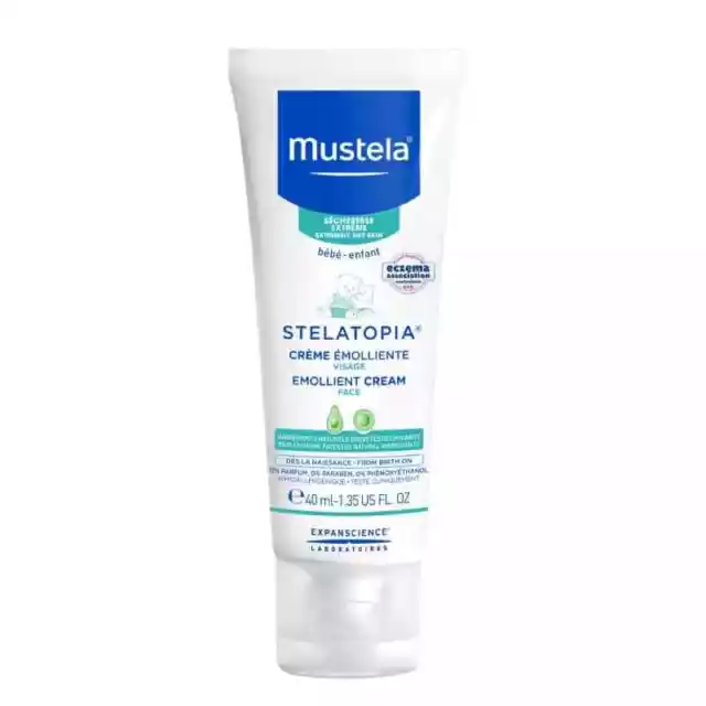 Mustela Stelatopia Emollient Face Cream 40mL Extremely Dry Skin Bebe-Enfant