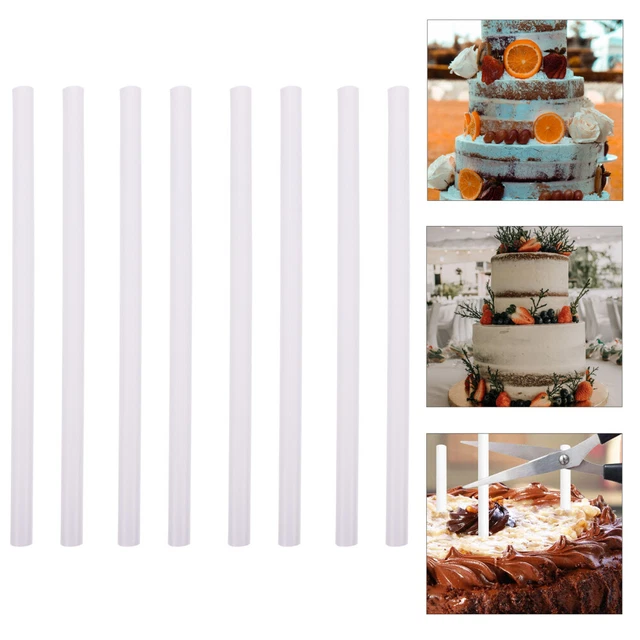 24 Pcs Cake Stacking Rods Hardened Plastic Tiered Cake Stick