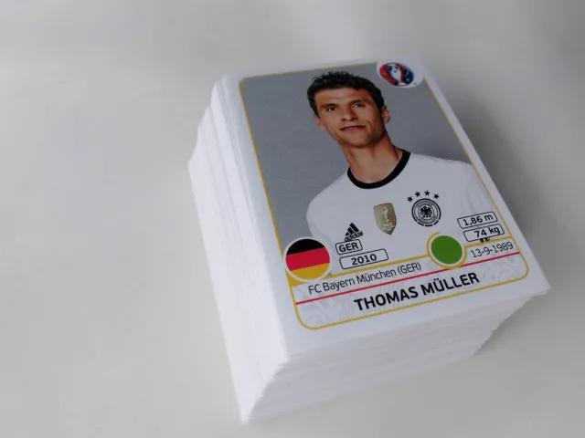 100 verschiedene Bilder/Sticker Panini EURO 2016 France, EM 16 (keine doppelten)