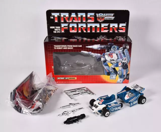 1984 Vintage Transformers G1 Hasbro Takara Mirage w/Box Very Nice but PARTS ONLY