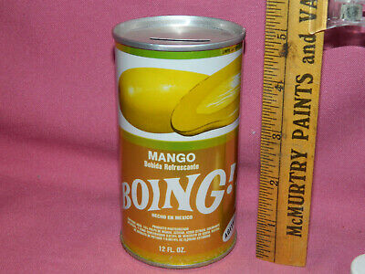 BOING MANGO FRUIT DRINK TIN CAN Promotional Bank - Vintage Made in Mexico