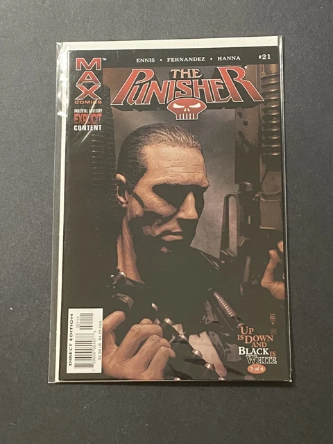 Marvel Comic Book The PUNISHER: Up is Down and Black is White #21