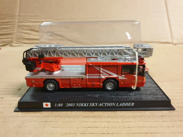2003 Nikki Sky Action Ladder Fire Truck Del Prado Scale Model ref 27 Diecast