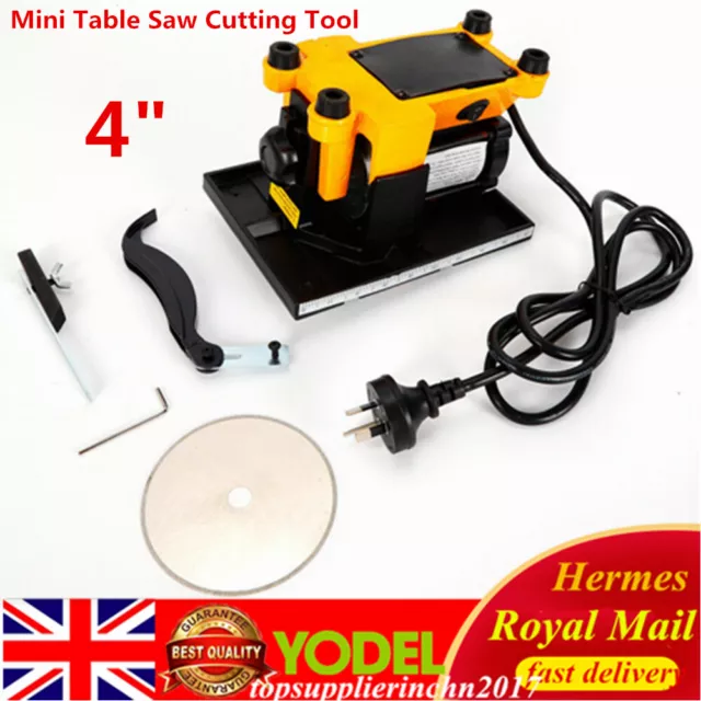 4" Mini Table Saw Cutting Machine Tool Wood Glass Stone Cutter DIY UK