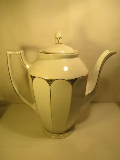 Königszelt Art Deco Porzellan Kaffeekanne