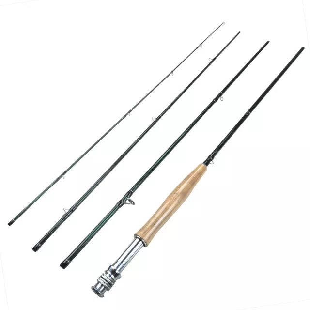 Fly Fishing Rod 9ft 6 WT Graphite 4 Pieces Medium-Fast Action Trout Fly Pole