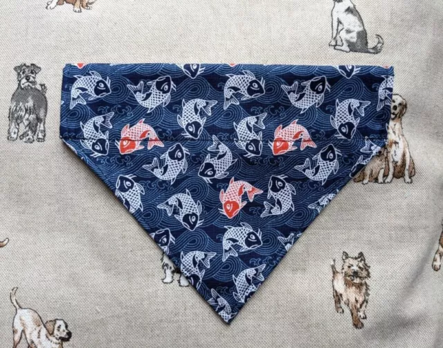 Dog Collar bandana "Koi" 100% of the cost of item goes to Charity