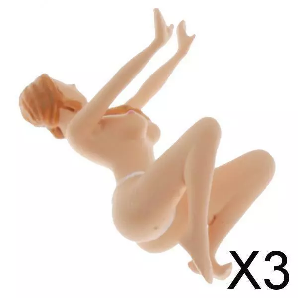 3X 1: 64 Scale People Figurine Bikini Car Wash DIY Layout Décor Accessoire A