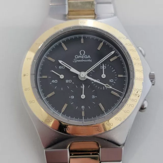 Mens Omega Speedmaster Teutonic 42mm 14k SS Manual Wind Chronograph 1980s JM9 Mens Omega Speedmaster Teutonic 42mm 14k SS Manual Wind Chronograph 1980s JM9