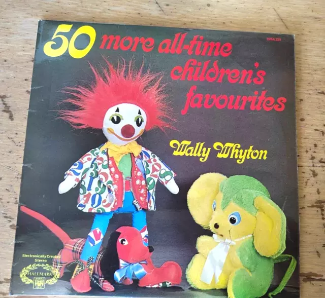 vinyl record,33 rpm,"12" inch,50 more all time childrens favourites,wally whyton