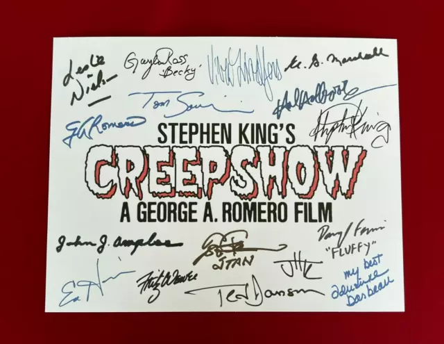 Creepshow Title Card Cast-Signed- 8.5 x 11- Autograph Reprints