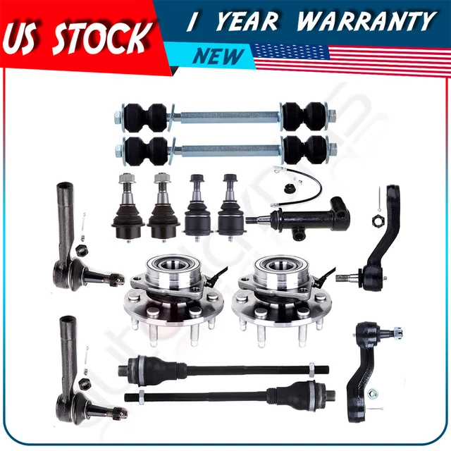Front Tie Rod Ends Wheel Hub Bearings For Chevrolet Suburban Silverado 1500 GMC