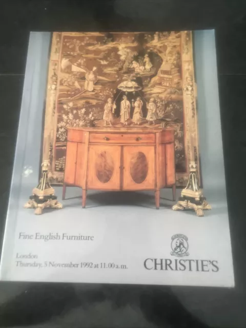 Christie's London Auction Catalogue - Fine English Furniture - November 1992