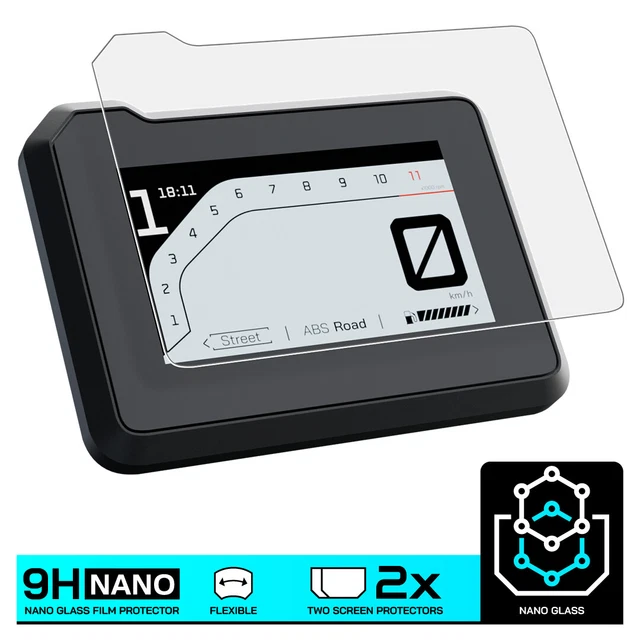 thumbnail image 2 of Speedo Angels Nano Glass Screen Protector – For Husqvarna Svartpilen / Vitpilen 401 & 701 (2 Pack) 2 of 5