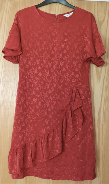 DEBENHAMS NINE SAVANNAH Miller Ruffle Jaquard Red Dress BNWT Size 14 RRP 49 8.99 PicClick UK