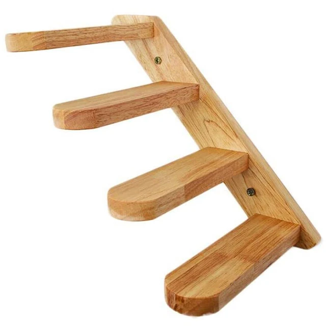 Zuxbolf Katzentreppe 4 Stufen | Kletterwand Mit Juteseil & Spielangel | Bis 15kg