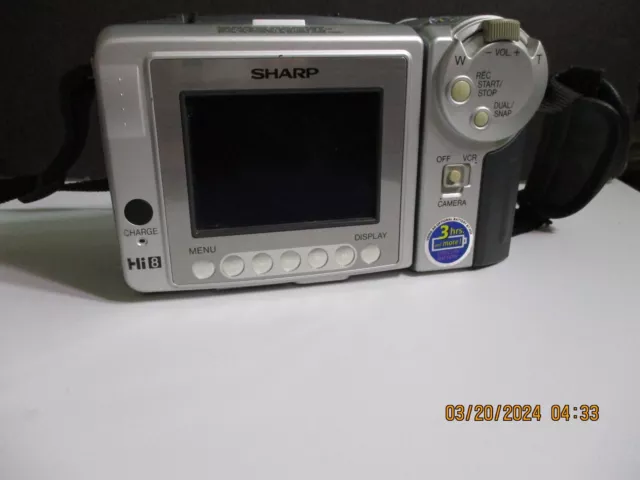 Sharp View Cam VL-AH160 Silver 3" LCD Hi8 400x Digital Zoom Camcorder