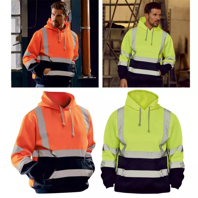 Travail de haute visibilité pour hommes sweat à capuche pour hommes travail de