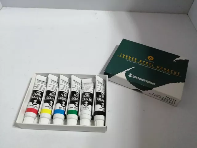 Turner Acryl Gouache Verpackt Set 6 X 11Ml Röhren