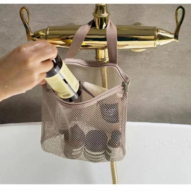 Ultra Light Mesh Shower Bag with Zipper Cosmetic Bag New Storage Bag  Bathroom
