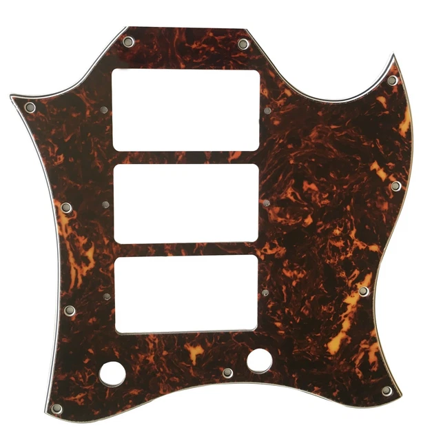 For Gibson SG Standard Style 3 Pickup Guitar Pickguard 4 Ply Brown Tortoise