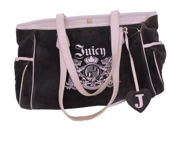 Juicy Couture - Authentic Juicy Baby Diaper Bag Tote in Brown/Pink Velour RARE