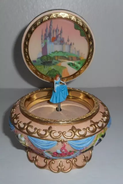 Disney Sleeping Beauty Music Box with Aurora Spinning Figure "Once Upon a Dream"