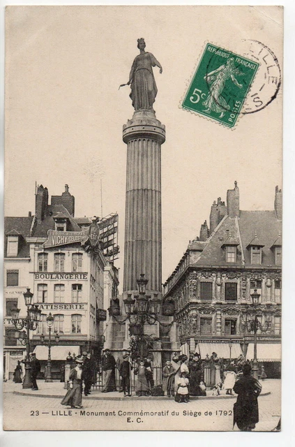 LILLE - North - CPA 59 - La Colonne la Goddess - Monument du Siege de 1792 - view 5