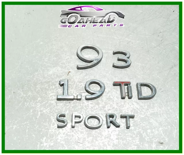 SAAB 93 9-3 BOOT TAILGATE BADGE 93 - 1.9TiD - SPORT - MK2 03-07