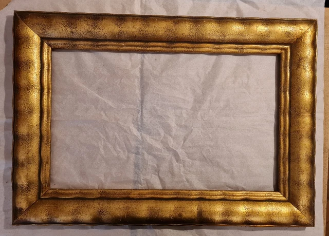 Cadre Bois Ancien Avec Marie-Louise – Feuillure – 48,5x65,5cm – Ouverture 38x55cm
