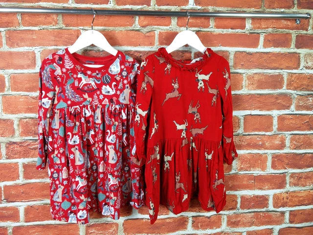 Girls Bundle Age 4-5 Years Next H&M Long Sleeve Dress Set Christmas Kids 110Cm