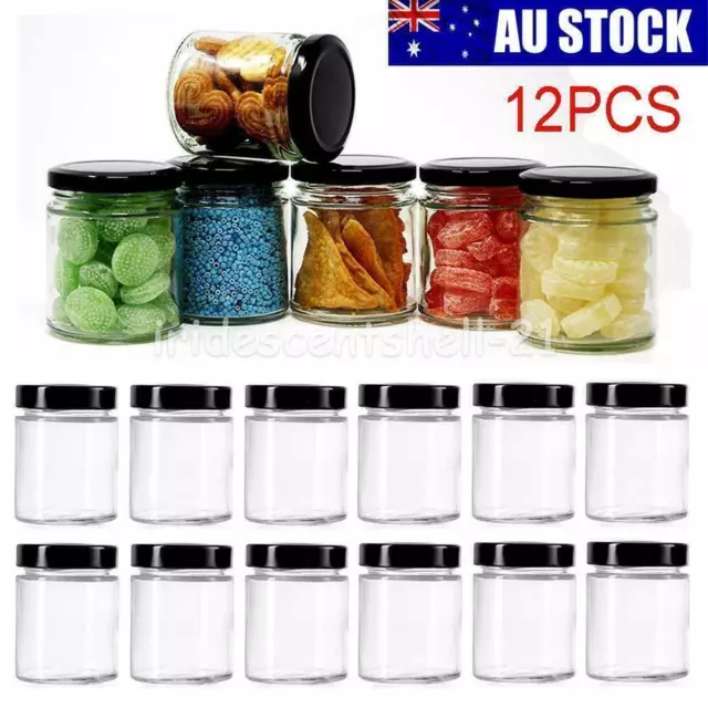 150ml Small Food Grade Glass Jars Mini Spice Jam Storage Air Tight Container 12X