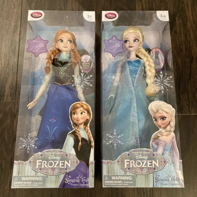 Disney Store Singing Frozen Dolls New Sealed
