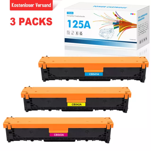 3 Toner compatible with HP 125A LaserJet CP1215 CP1515N i-Sensys LBP5050 MF8050