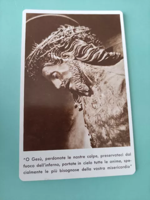 Gesù crocifisso luttino opera pia santino  holy card