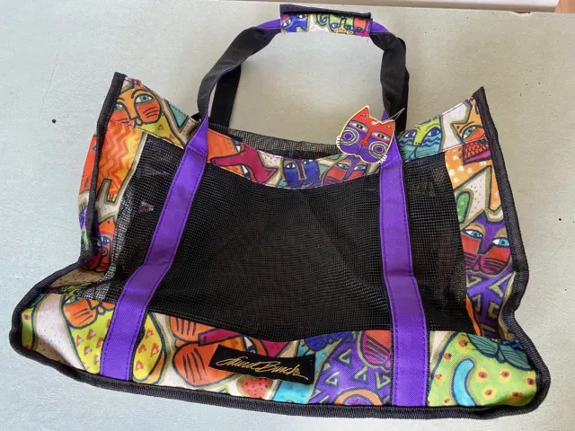 NEW w TAGS Laurel Burch Art Cat/Sm Dog Carrier Soft Top Tote Fabric Mesh Bag