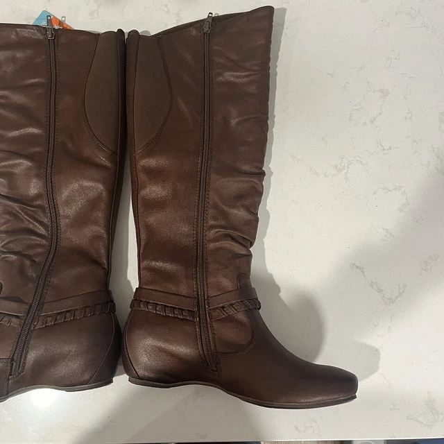 BARETRAPS TALL BROWN Boots SHANIA Shearling Lining Women s Size 9 Zipper 29.99 PicClick