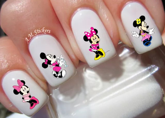 Matte Mickey and Minnie Mouse Nail Stickers - wide 4