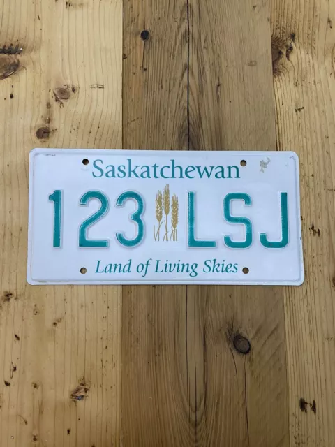 Vintage Saskatchewan Land of Living Skies kanadisches Autokennzeichen 123 LSJ