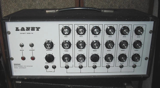 Laney Super PA 100w 6 channel PA head vintage valve amplifier tube amp group