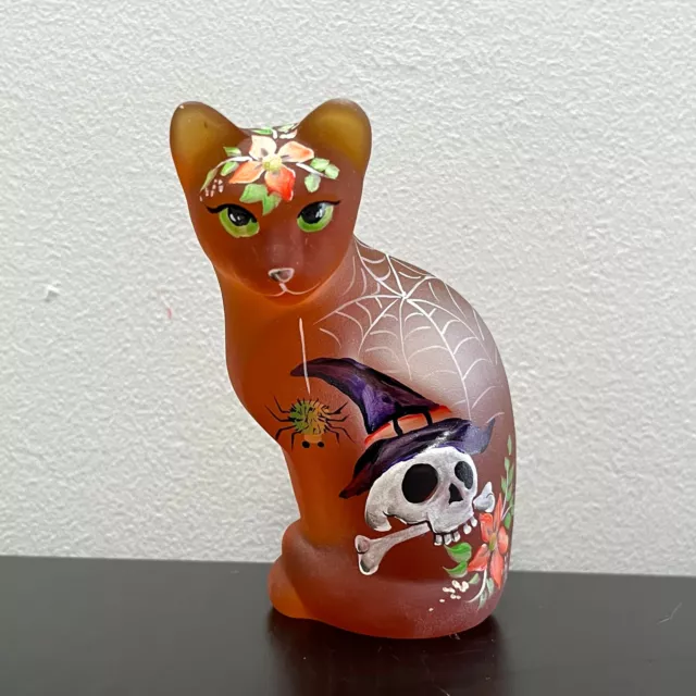 Fenton Art Glass Autumn Gold Scaredy Cat 