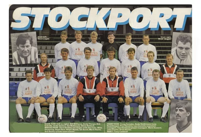 Stockport County Football Team Photo 1988-89 Season