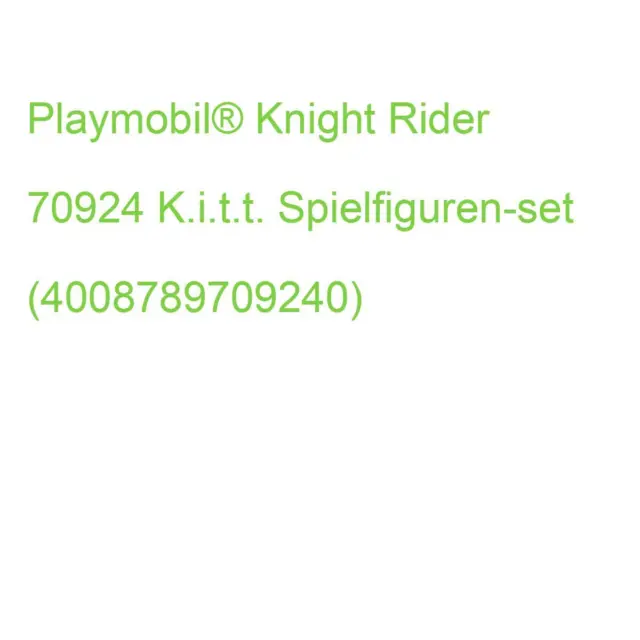 Playmobil Knight Rider 70924 K.i.t.t. Spielfiguren-set (4008789709240)
