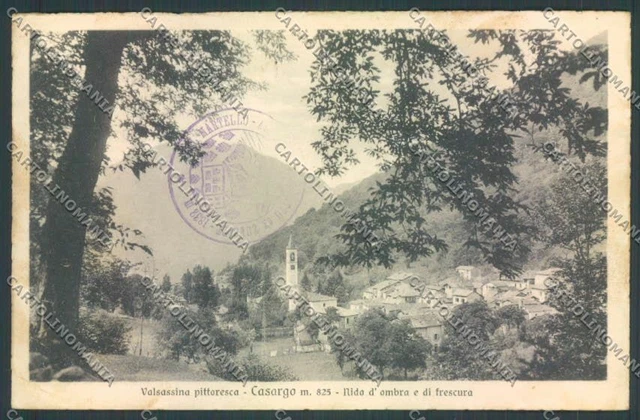 Lecco Casargo PIEGHINE cartolina LQ4789