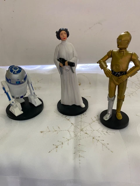 Vintage Star Wars figures Princess Leia  C-3PO   R2-DT