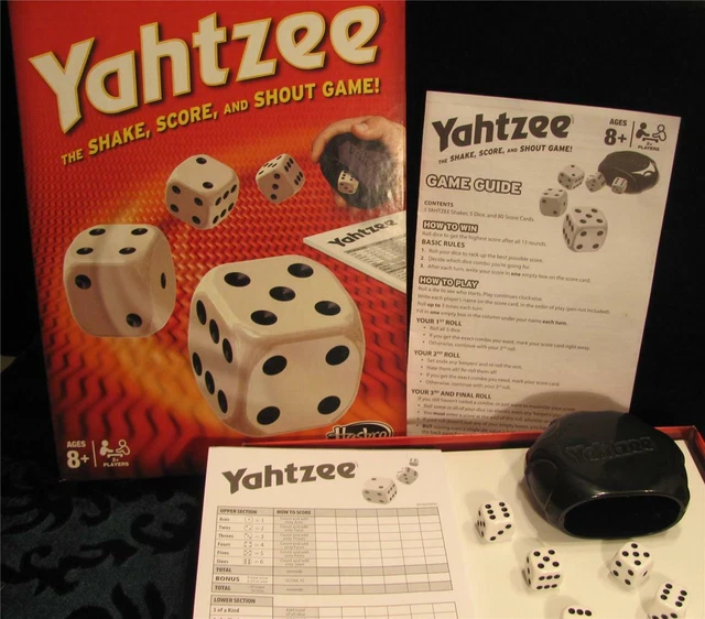 ORIGINAL YAHTZEE GAME Hasbro Score Sheet 5 Dice RULES 6 00 PicClick