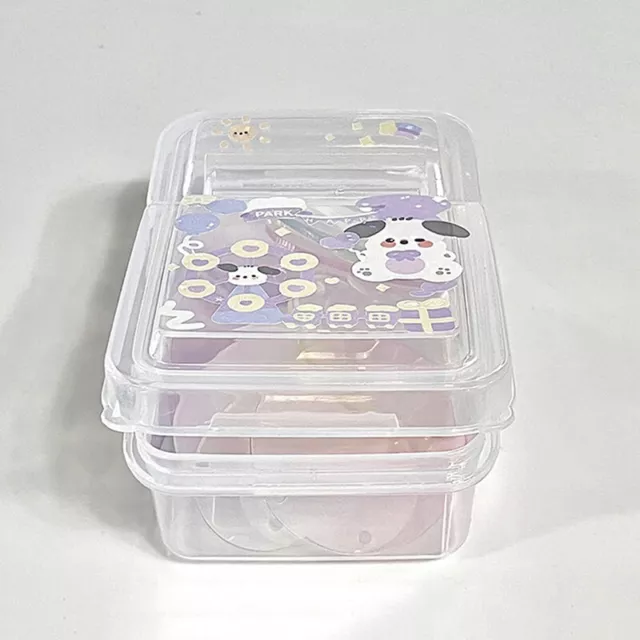 Custodia contenitore raccolta plastica trasparente scatola portaoggetti piccola scatola trasparente_