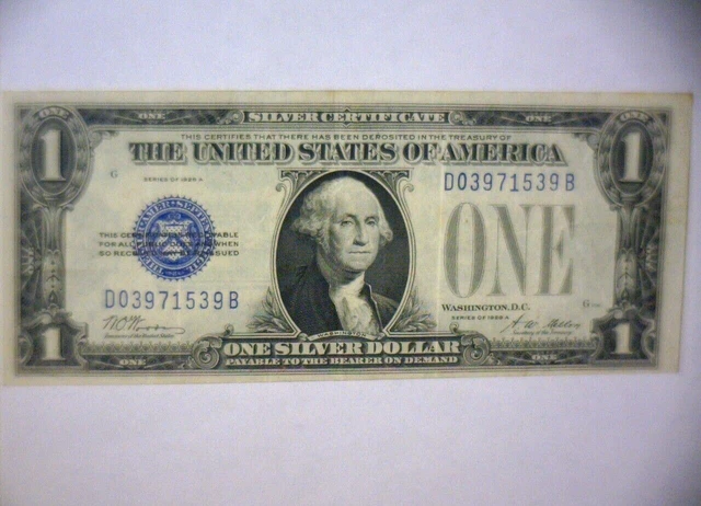 1928 A  One Dollar $1 Silver Certificate Funny Back,  🌟No Motto🌟Better Grade