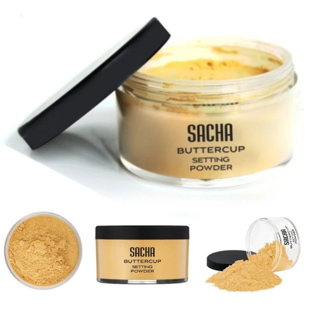 2023 New Sacha Buttercup Setting Powder - Finely Milled and Flash-Friendly bogo!